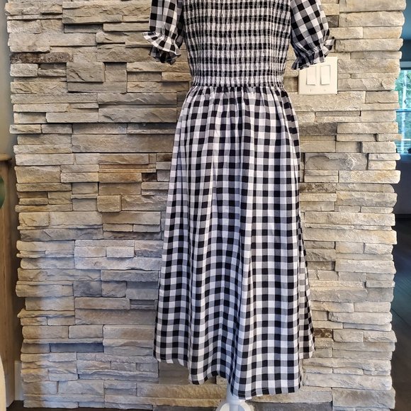 Black Gingham Dress - Picture 9 of 10